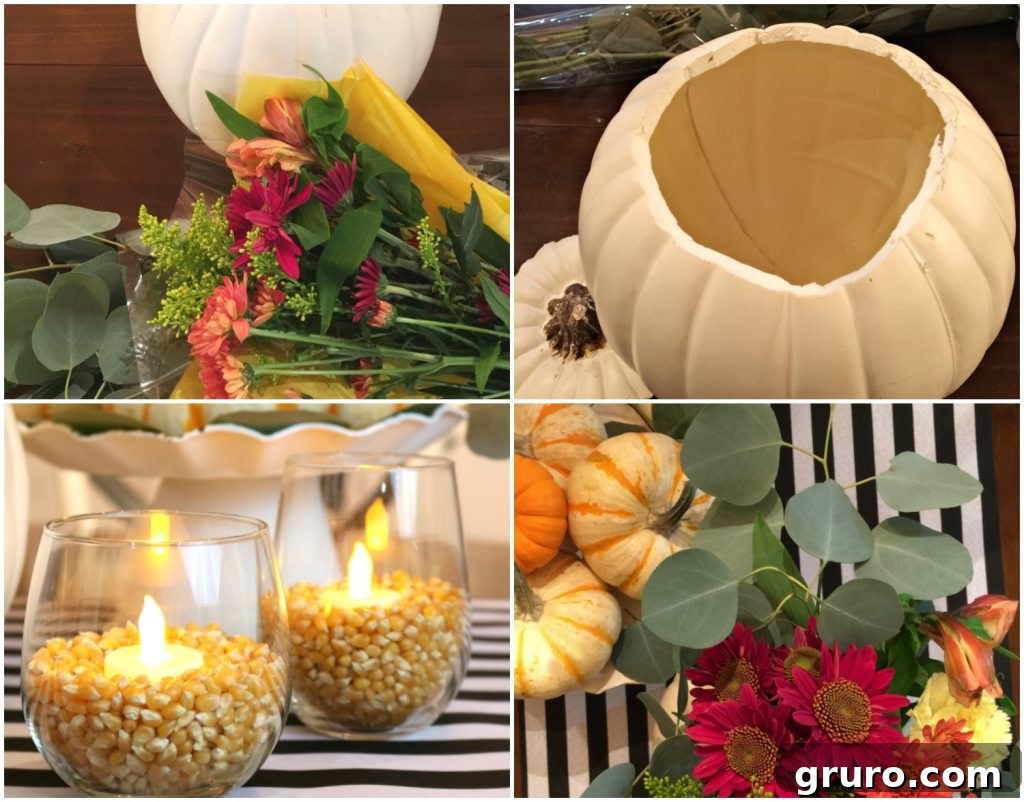 Just a few items to make a centerpiece from the grocery store
