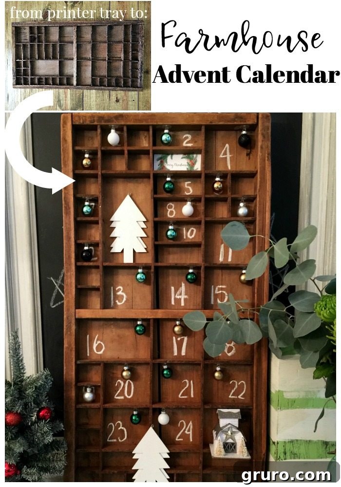 Pin graphic: Make this easy printer tray Advent calendar, perfect for sharing on social media.
