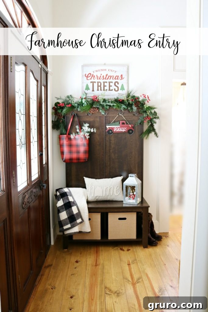 Grand Christmas Welcome 2 Welcoming Farmhouse Christmas Entry