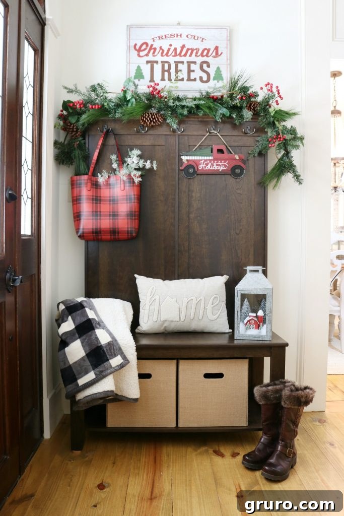Grand Christmas Welcome 3 Create a warm and welcoming entry on a budget