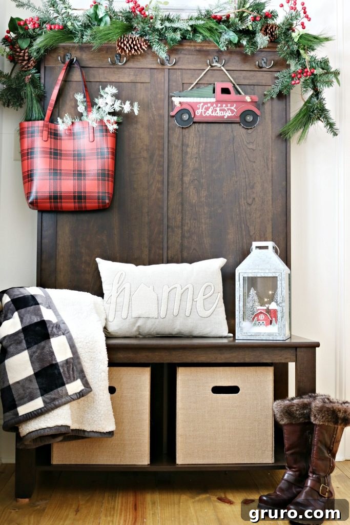 Grand Christmas Welcome 8 Add seasonal touches to the entry perfect for holidays