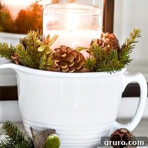 Christmas Wreath Glow-Up 14 Festive Christmas candle arrangement for stunning home decor