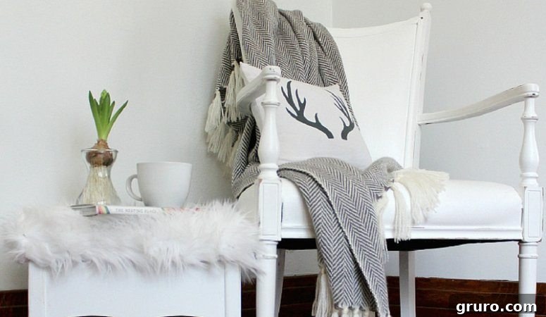 Kickstart Your Week with DIY Genius 3 DIY Painted velvet chair, showcasing a unique furniture makeover project.