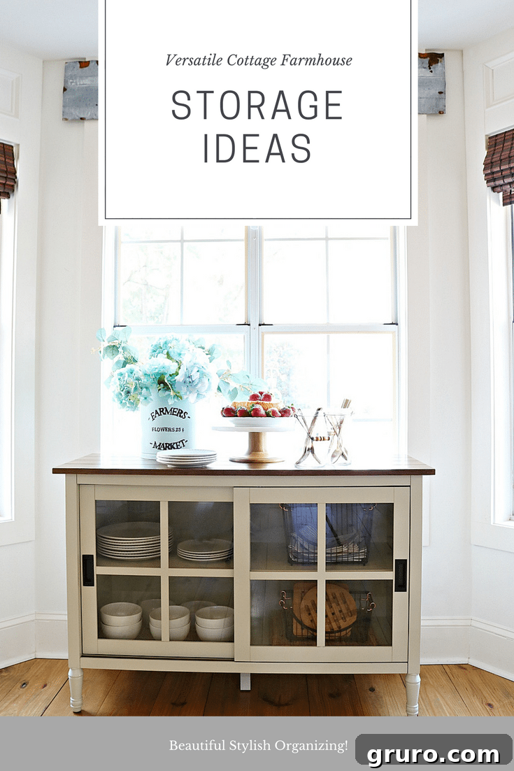 Smart Dining Room Storage 15 Farmhouse Cottage storage ideas Pinterest graphic