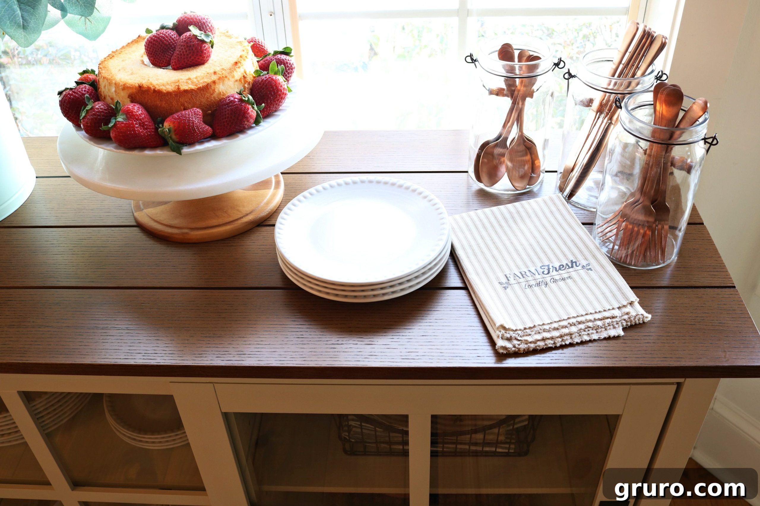 Smart Dining Room Storage 10 BHG Willow Two Tone Console styled as a versatile serving piece