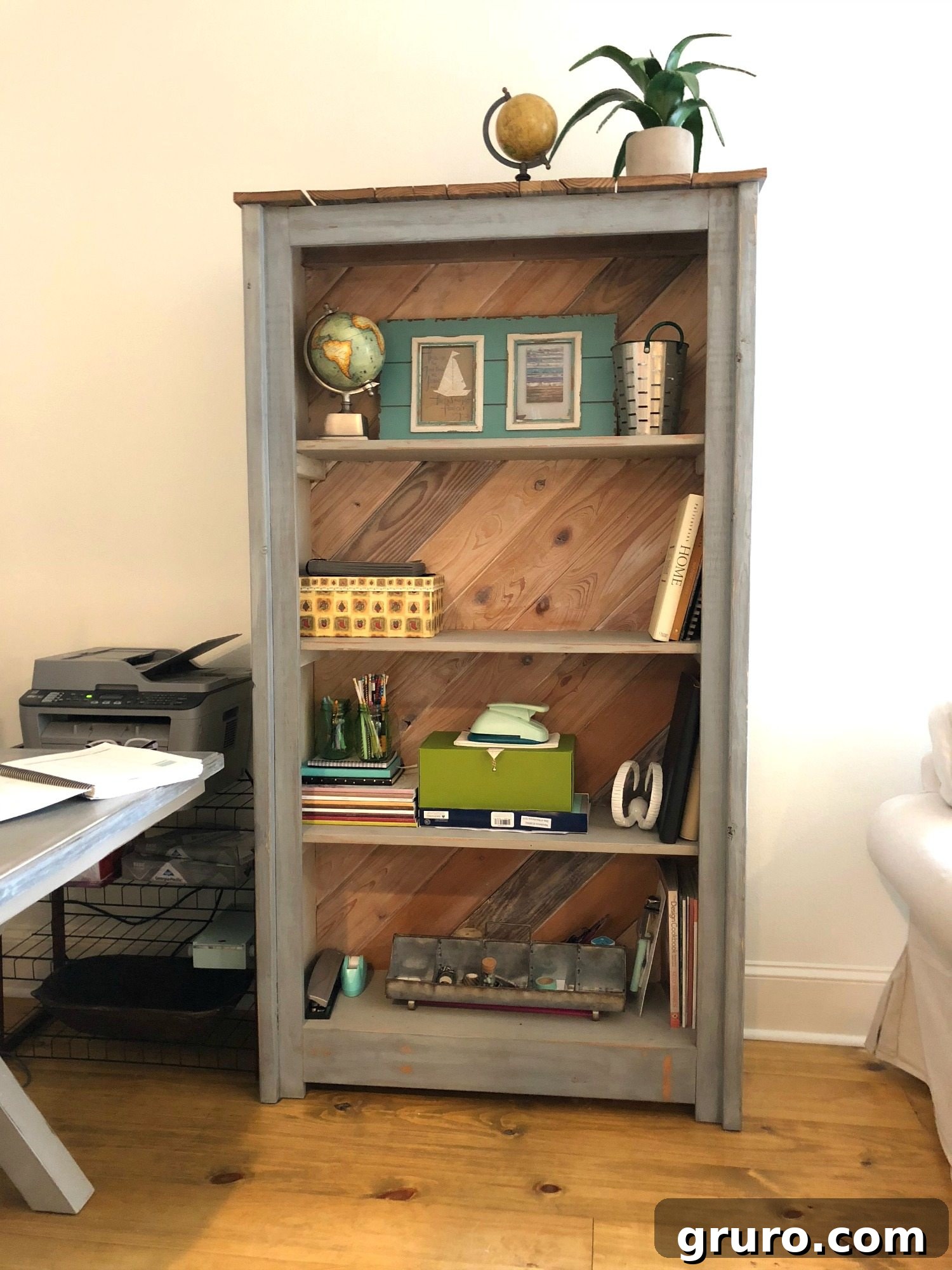 Week 2 Office Organizing - Bookcase still needs storage boxes