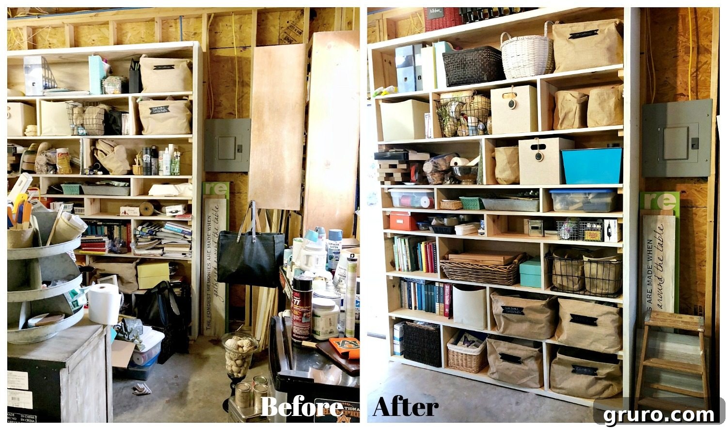 Work & Create: Organized Spaces for Inspiration 8 Before and after garage