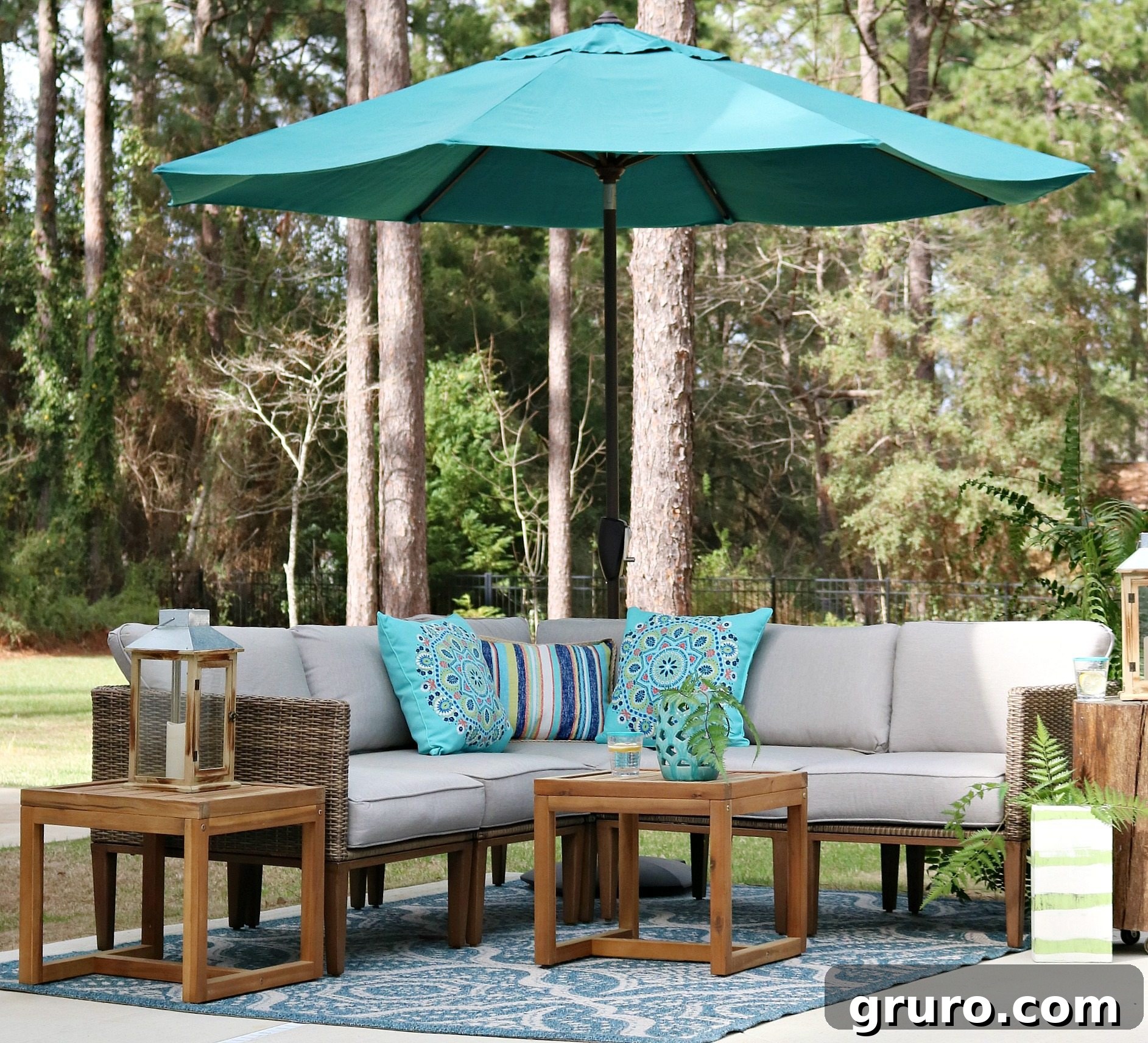 Poolside outdoor furniture creating a serene oasis.