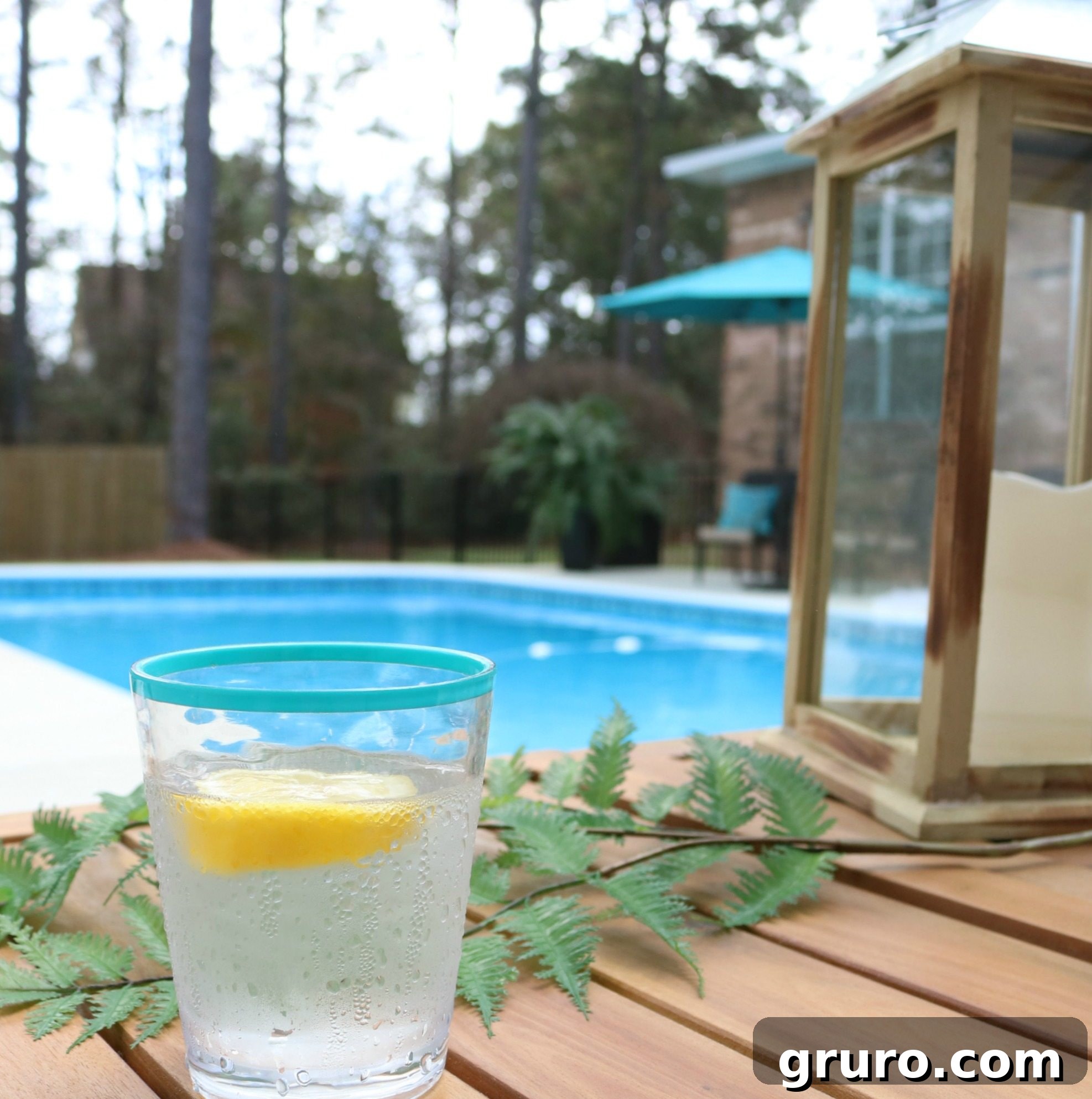 Refreshments on the patio, highlighting the inviting atmosphere.