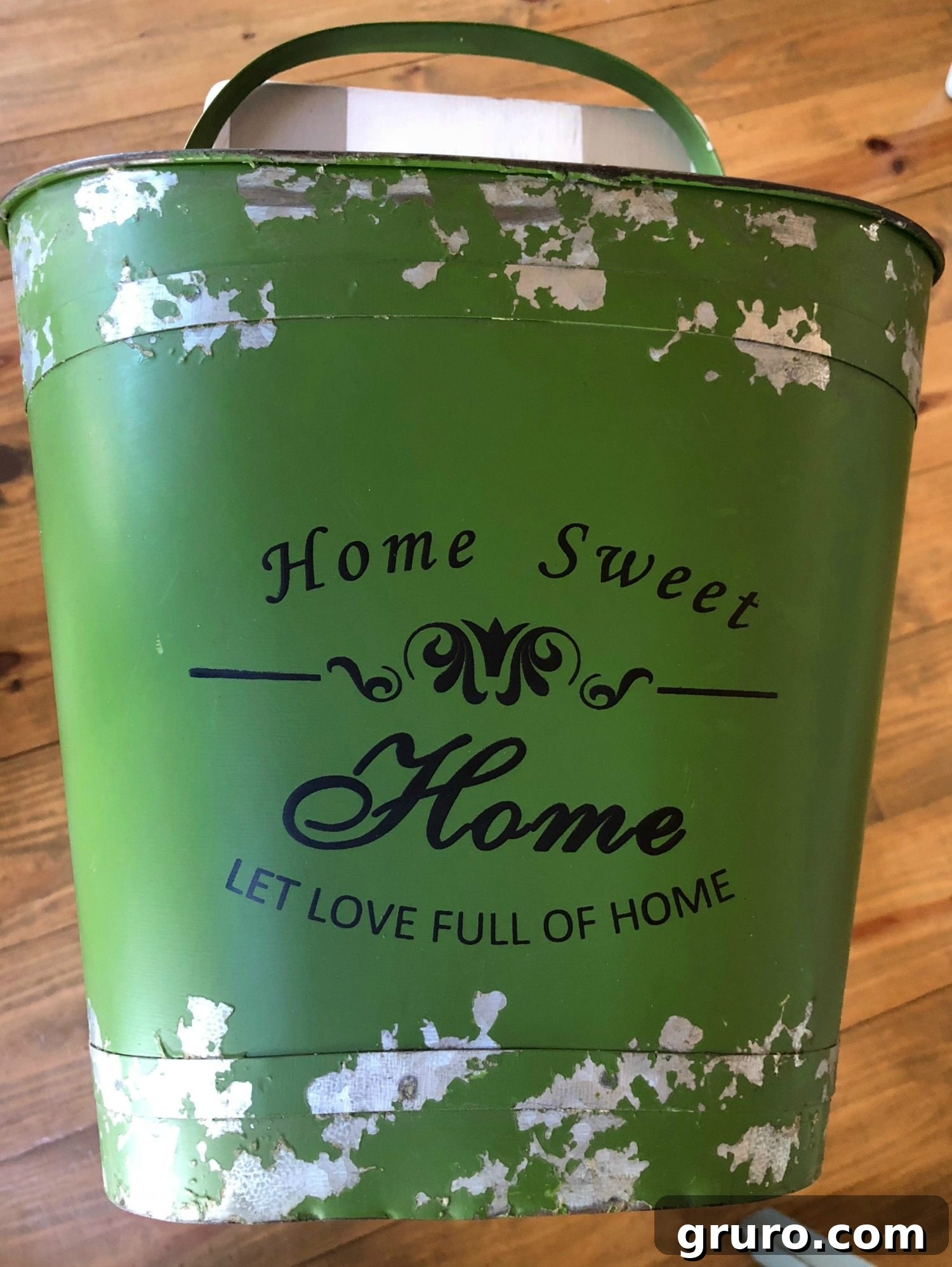 Spring Tulip Bucket Door Charm 2 Bucket for tulips before makeover