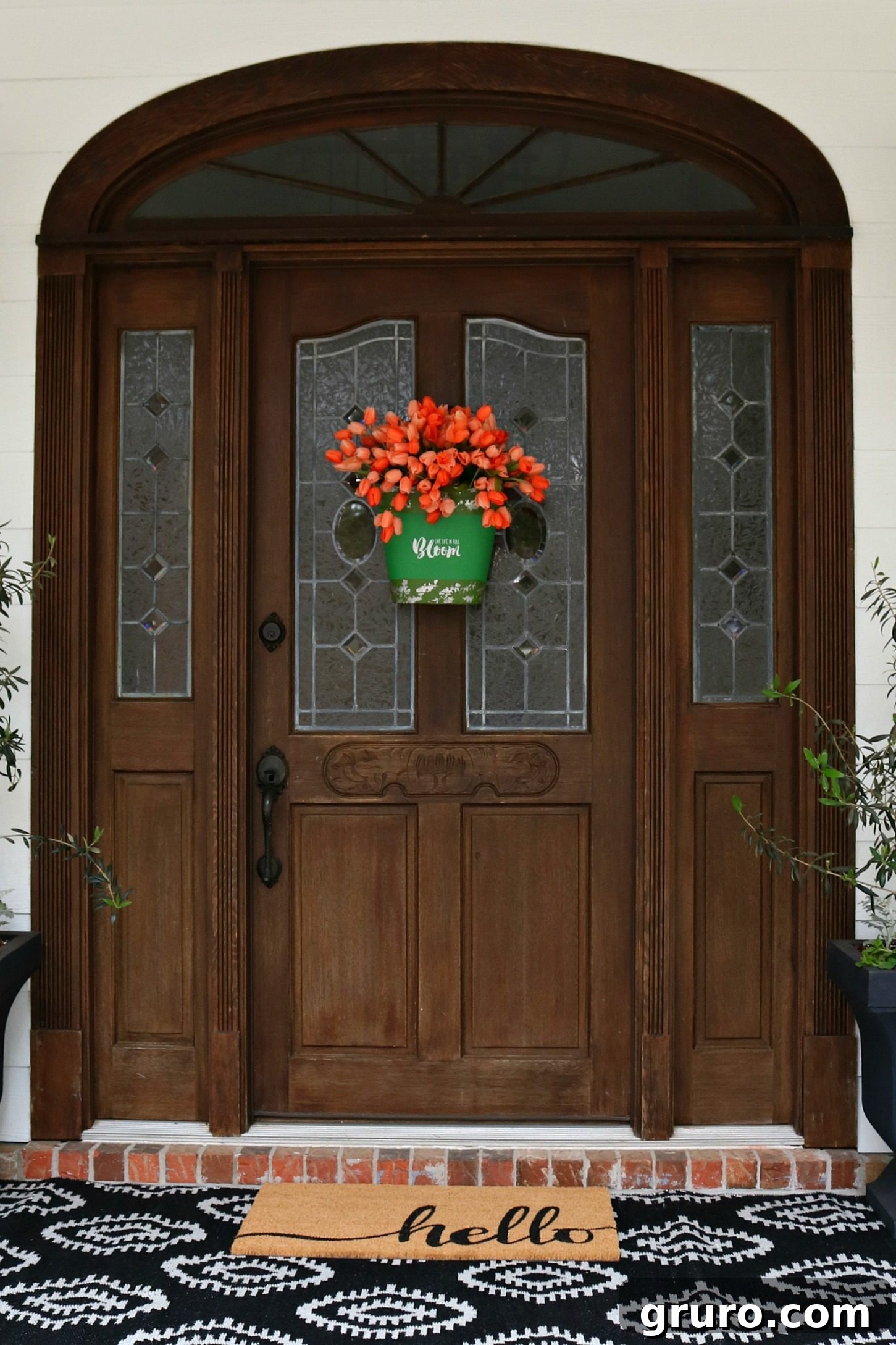 Spring Tulip Bucket Door Charm 10 Bloom bucket for door