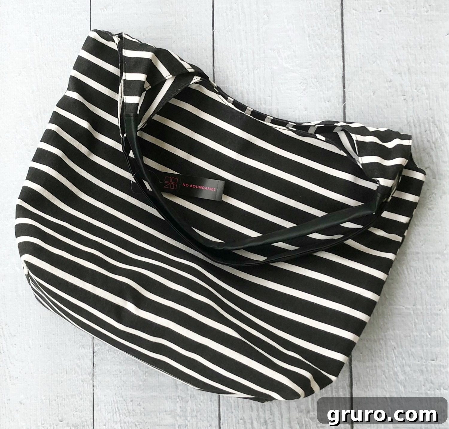 Image showing a striped tote bag from Walmart, perfect for Cricut customization