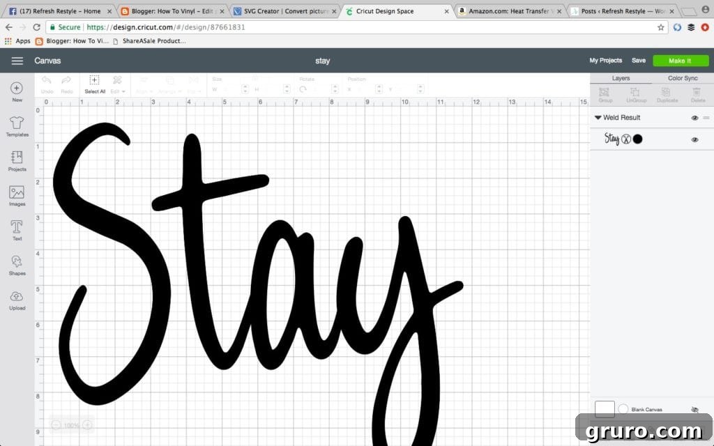 Preparing Vinyl on the Cutting Mat Stay for pallet sign