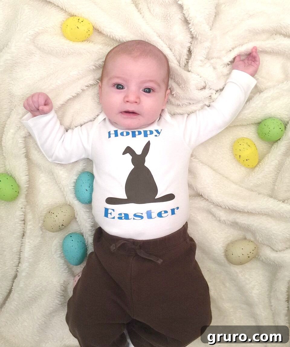 Final chocolate bunny shirt vinyl idea for a cute Easter outfit