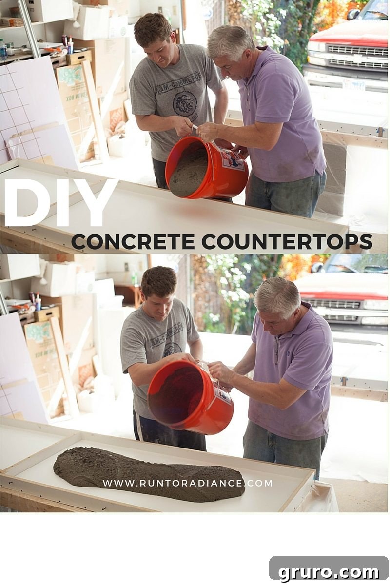 Monday Refresh: DIY Recipes and Decor 8 Stylish DIY concrete countertops in a modern kitchen