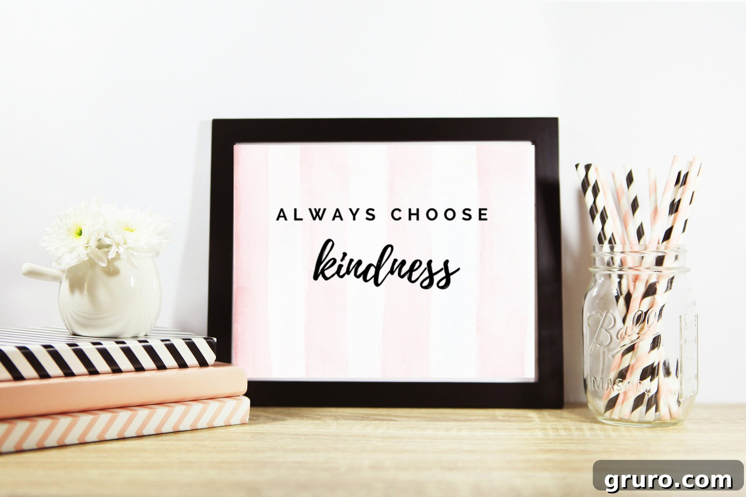 Free 'Always Choose Kindness' printable art for uplifting home decor and thoughtful gifts