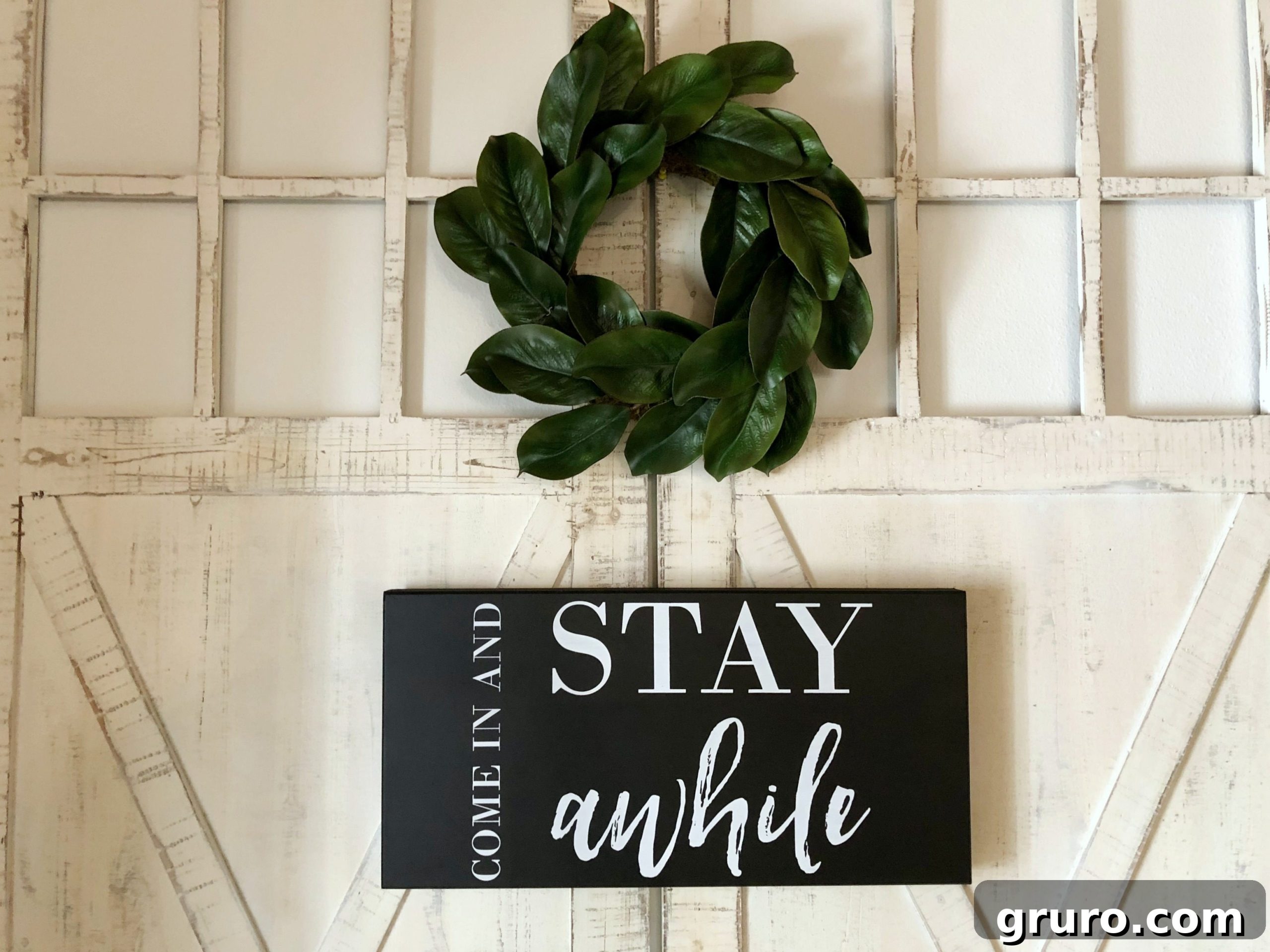 Inspirational home decor sign created with Chalk Couture