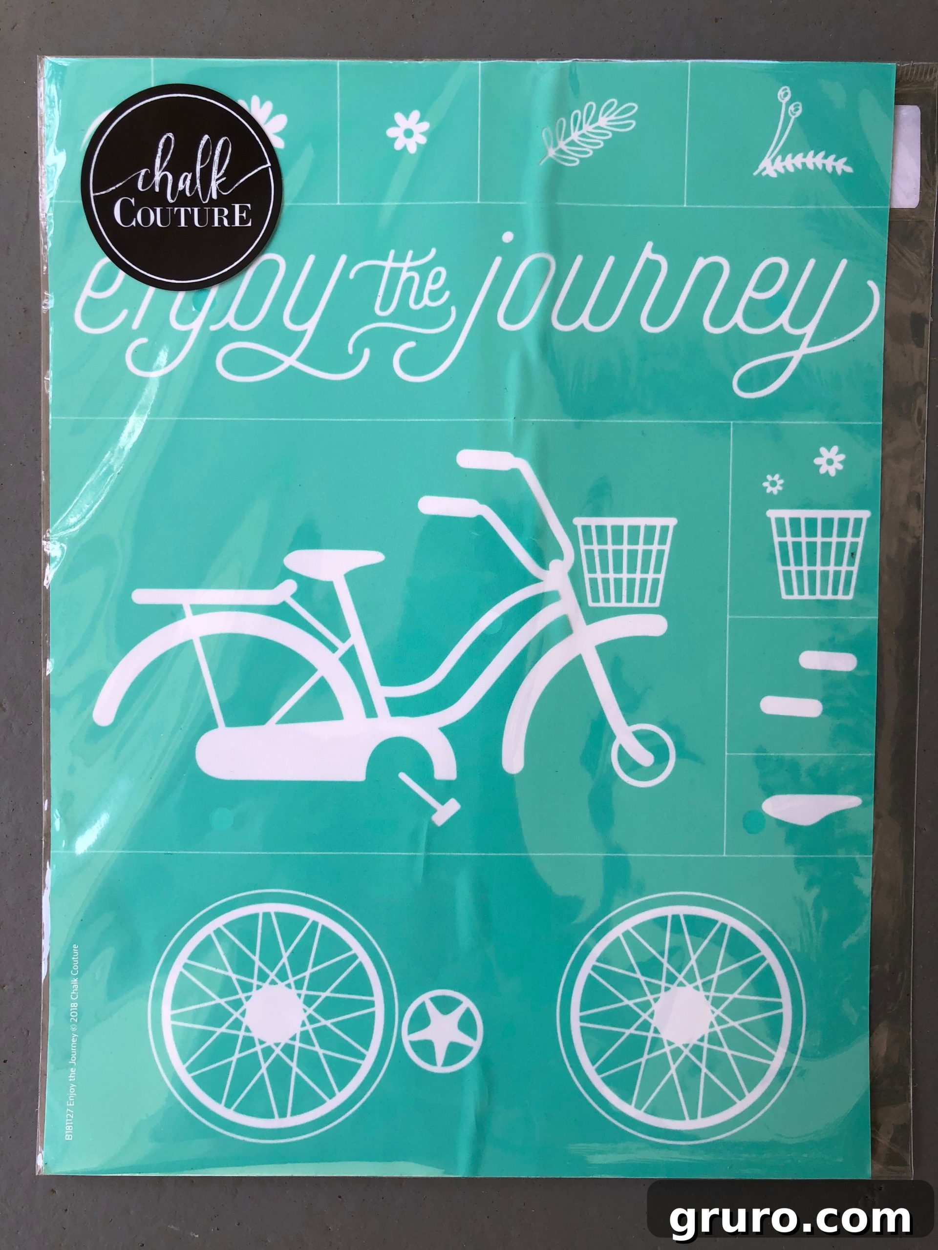 DIY Steps and Supplies for Chalk Couture Ink with Silk Screen Transfer - at home t-shirt making Finished custom t-shirt with 'Enjoy the Ride' silk screen bicycle design