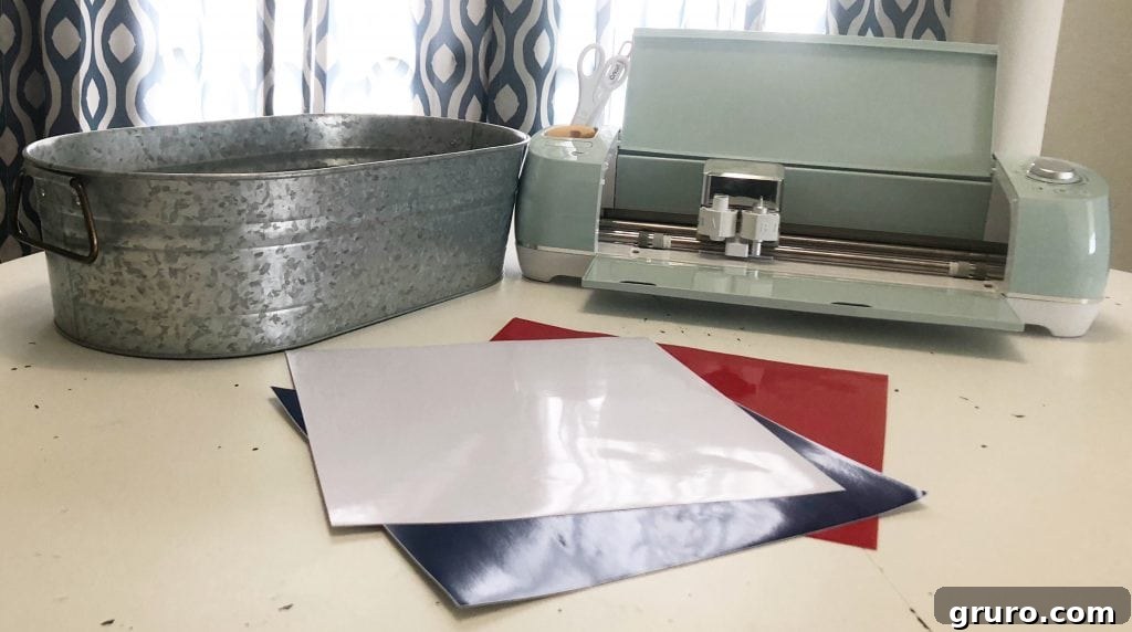Vinyl for a galvanized tub