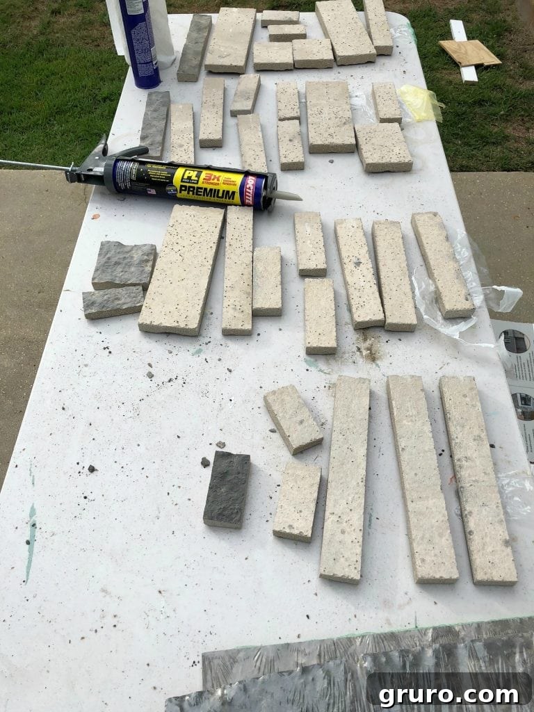 Installing AirStone on Your Block Foundation 2 Sorts stones before adding Loctite