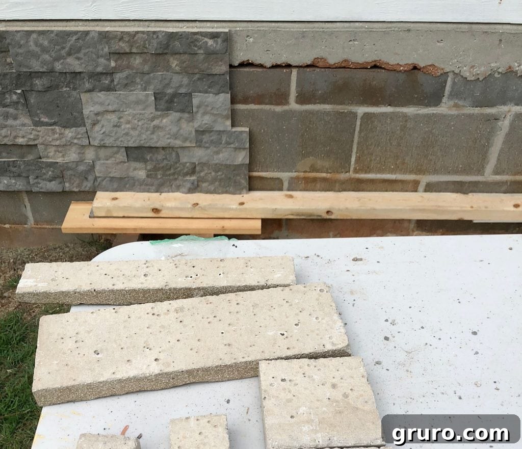 Installing AirStone on Your Block Foundation 6 stage stone before attaching
