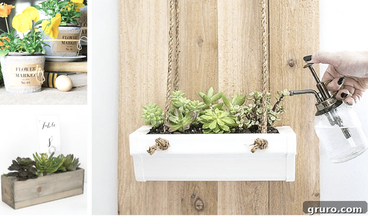 A Collection of 20 Creative DIY Rustic Planters for Home and Garden Decor