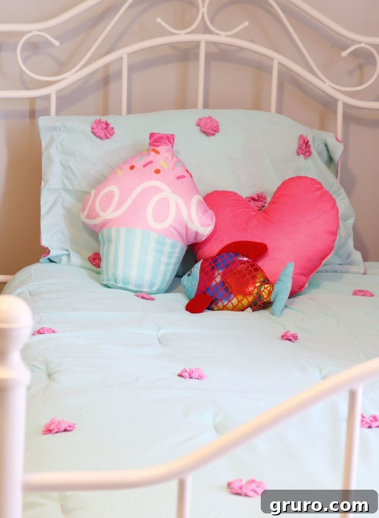 Fun pillows for a cute kids room makeover. Fun decorative pillows for a kids room