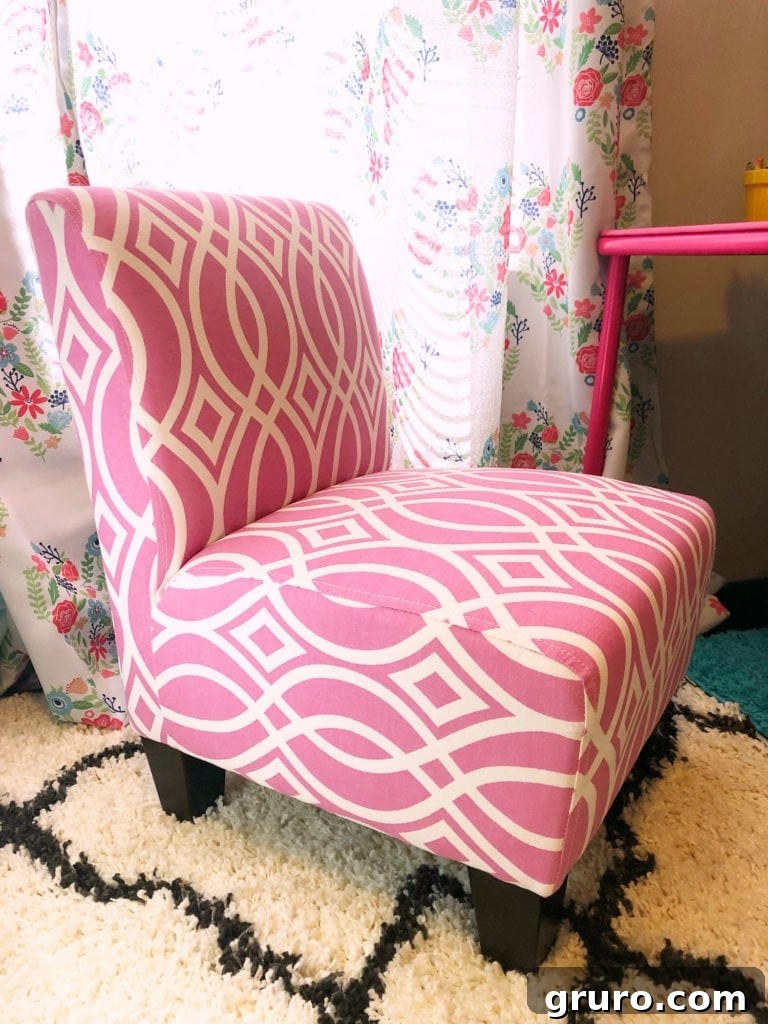 Cute and comfortable kids slipper chair. Cute and comfortable kids slipper chair for reading or play