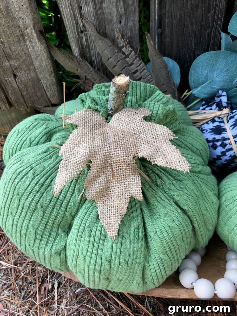 Sweater Pumpkin DIY