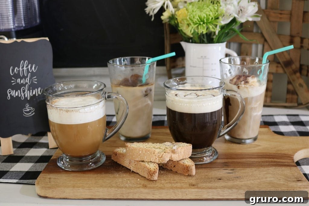 Easy coffee add in flavors on coffee bar