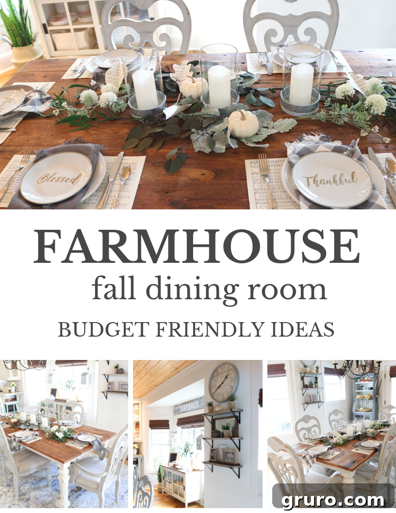 Farmhouse dining room ideas featuring Better Homes & Gardens at Walmart #ad A collage of farmhouse dining room ideas and decor items from Better Homes & Gardens at Walmart