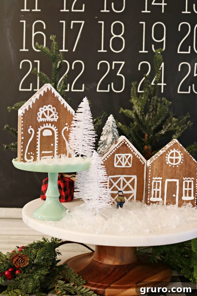 Gingerbread house village - DIY Gingerbread house and barn