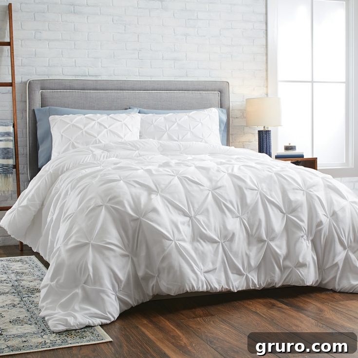 Better Homes and Gardens Pintuck Comforter Set - Affordable White Bedding