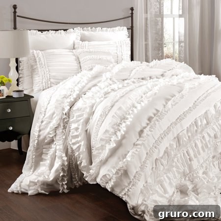 Lush Decor Belle Comforter - Layered ruffles for luxurious dimension