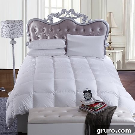 White Duvet Duck Feather Quilt for ultimate comfort