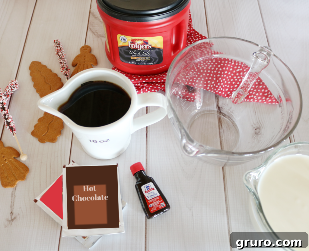 Decadent Slow Cooker Mocha Latte 5 Essential ingredients for a delicious slow cooker mocha latte