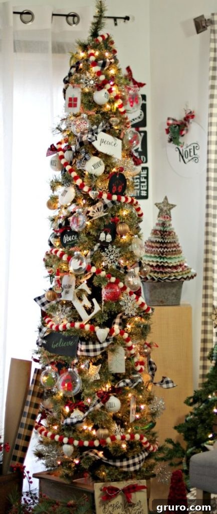 Pencil Christmas Tree for Small Spaces