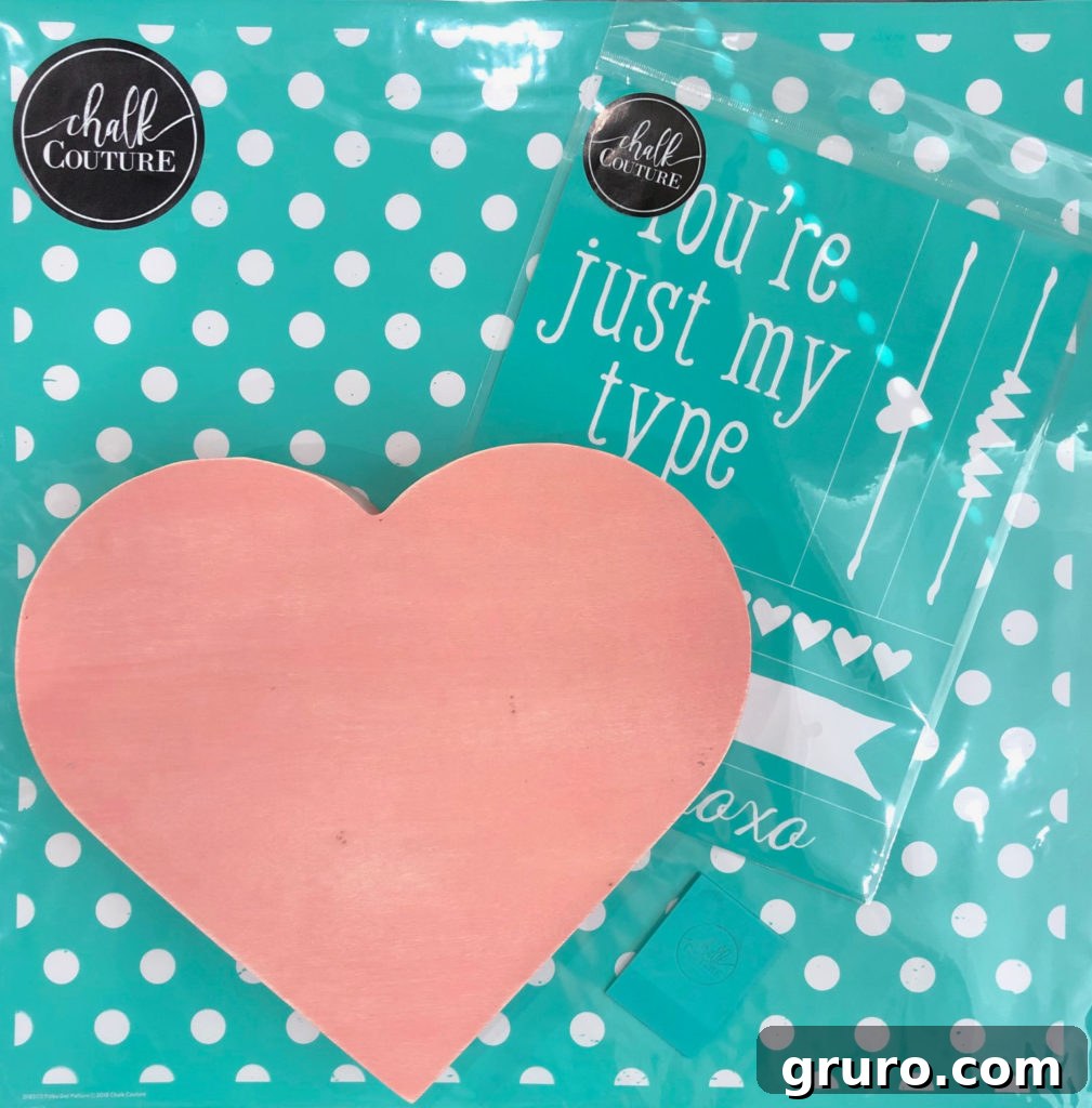 DIY Valentine's Day Decor - Chalk Couture Chalkology paste and transfers supplies for DIY Valentines decor - DIY Valentine's Day Decor with Chalk Couture transfers