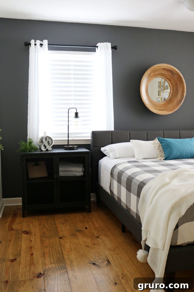 Modern Farmhouse Bedroom Makeover: Design details Thoughtful design elements in the BHG modern farmhouse bedroom makeover