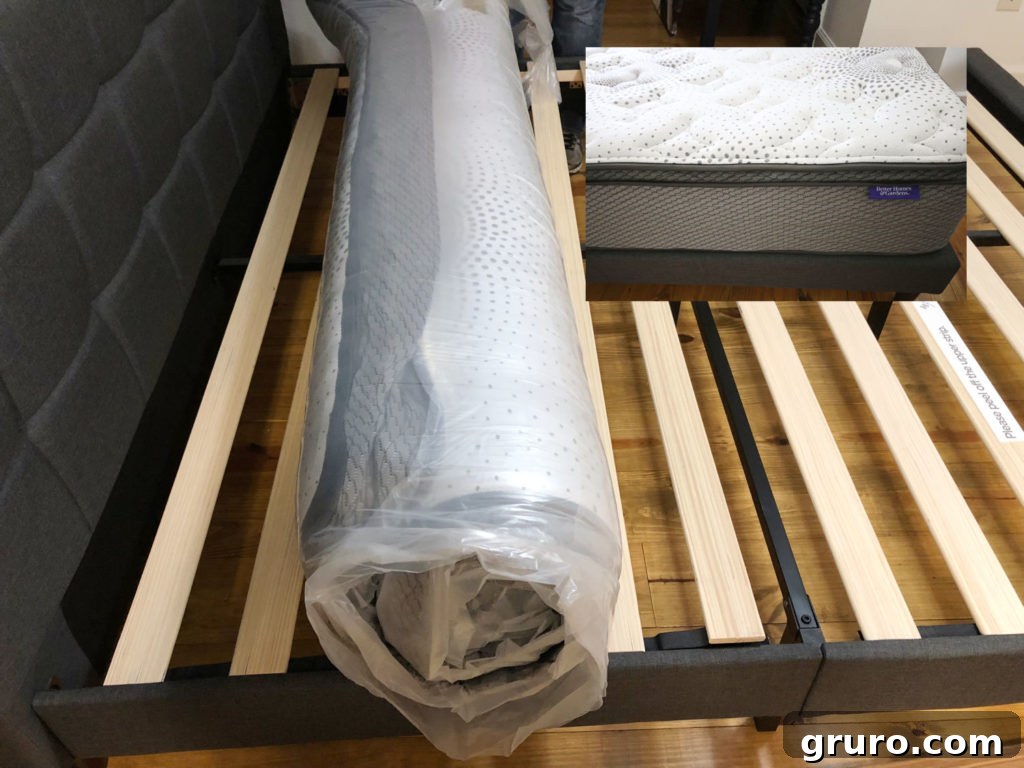 Modern Farmhouse Bedroom Makeover: King mattress unboxing Unboxing a king-sized mattress-in-a-box for the Modern Farmhouse Bedroom Makeover