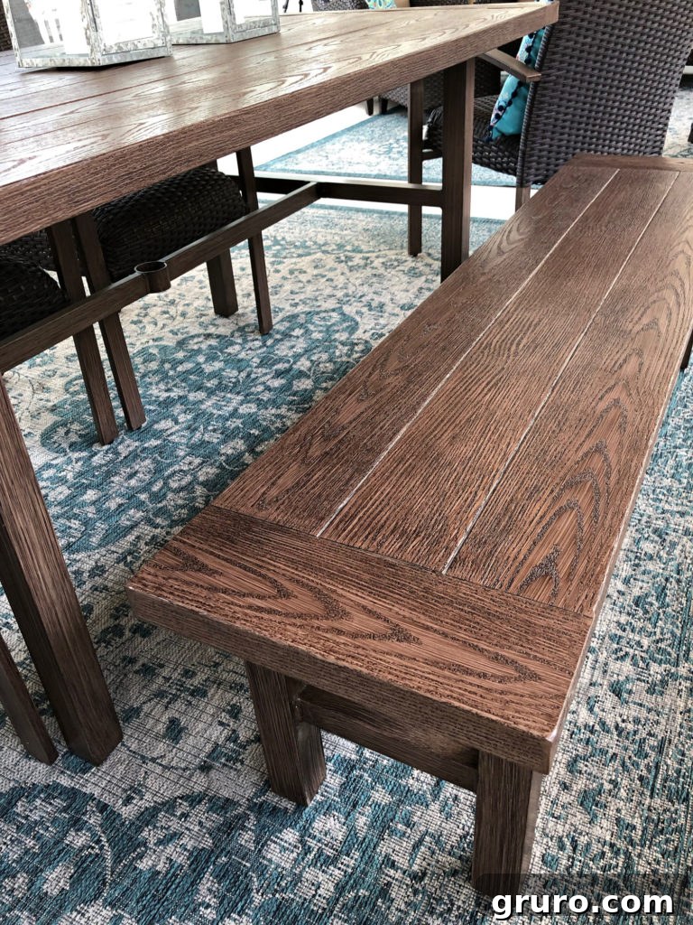 outdoor farmhouse table with simple decor