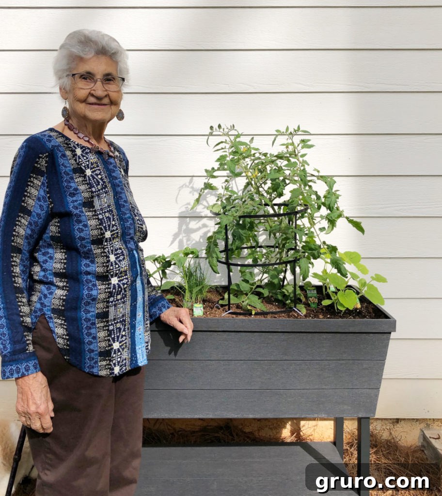 Small Space Gardens 10 Mama's successful container garden showcasing growth