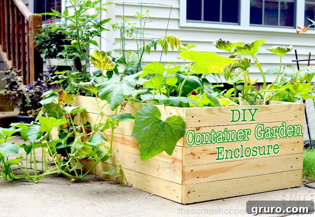 Elegant DIY Container Garden Enclosure for organized and protected outdoor planting