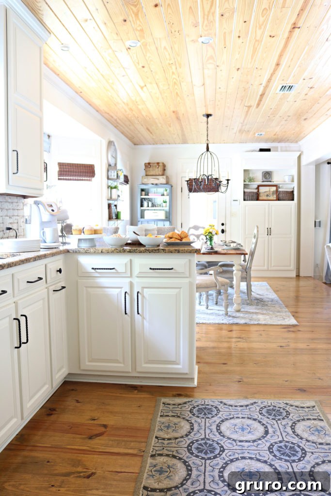 Kitchen buffet setup with Affordable White Porcelain Dishes Farmhouse Style