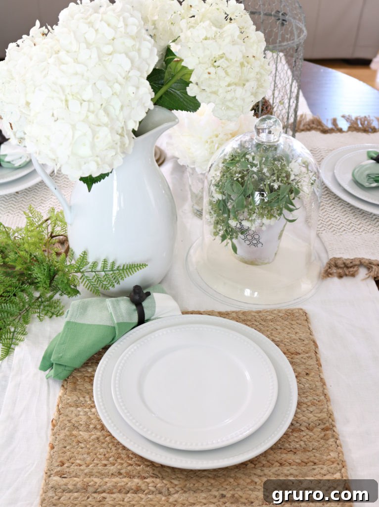 Curated Dining Room Shelving 12 Beaded dishes creating a textured and inviting table setting.