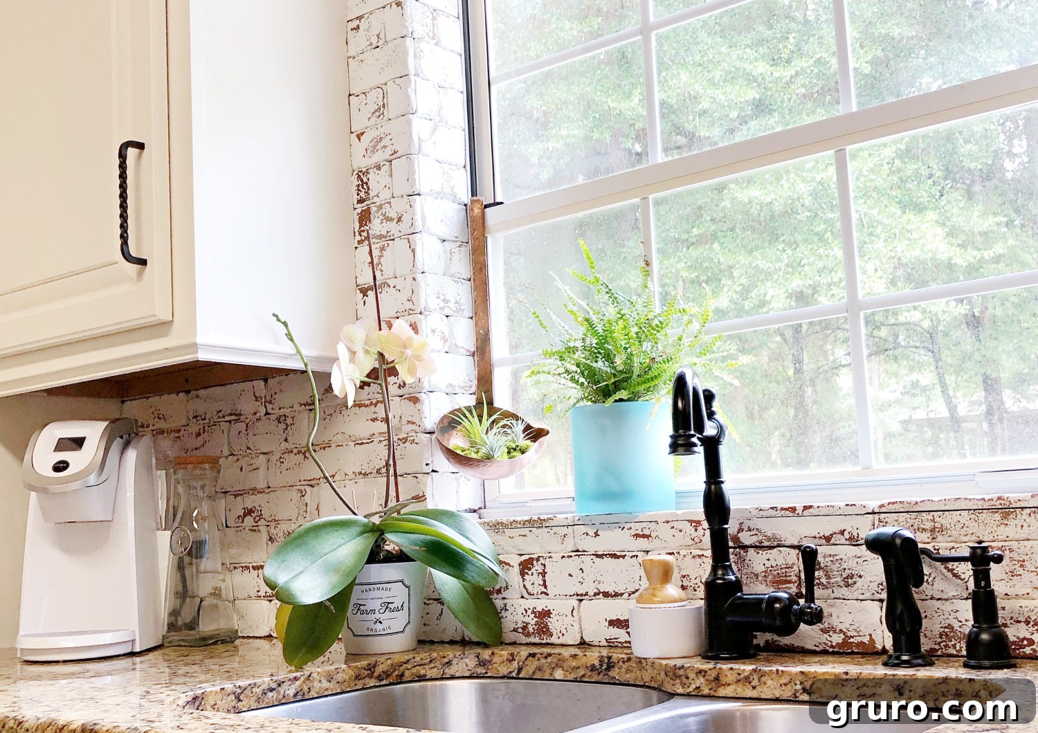 Chic Brass Planter on a Budget 6 Kitchen window ladle planter