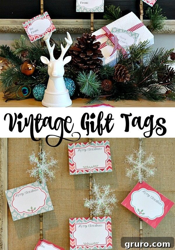 Complimentary Printable Holiday Gift Tags 4 Free Vintage Inspired Christmas Gift Tags - Perfect to have on hand