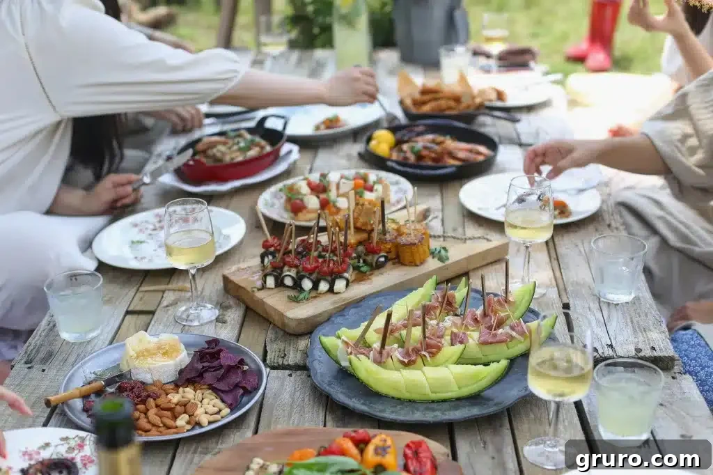 A vibrant array of fresh fruits and vegetables, perfect for a healthy picnic.