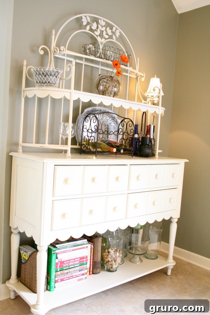 IMG_4367 A newly decluttered and organized shelf or counter space, showing neatly arranged items and clear surfaces, possibly an 'after' photo.