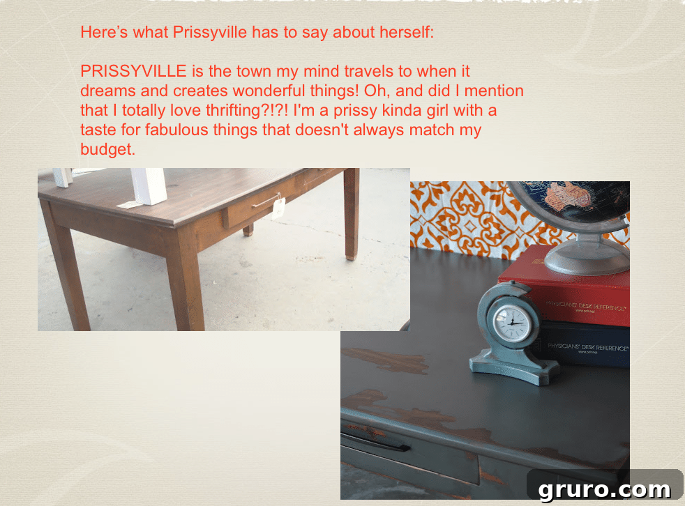Stunning Furniture Transformation Before and After: Brownie to Smokey Furniture Makeover by Prissyville